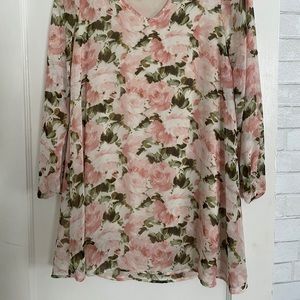 Dainty Hooligan long sleeve floral mini dress